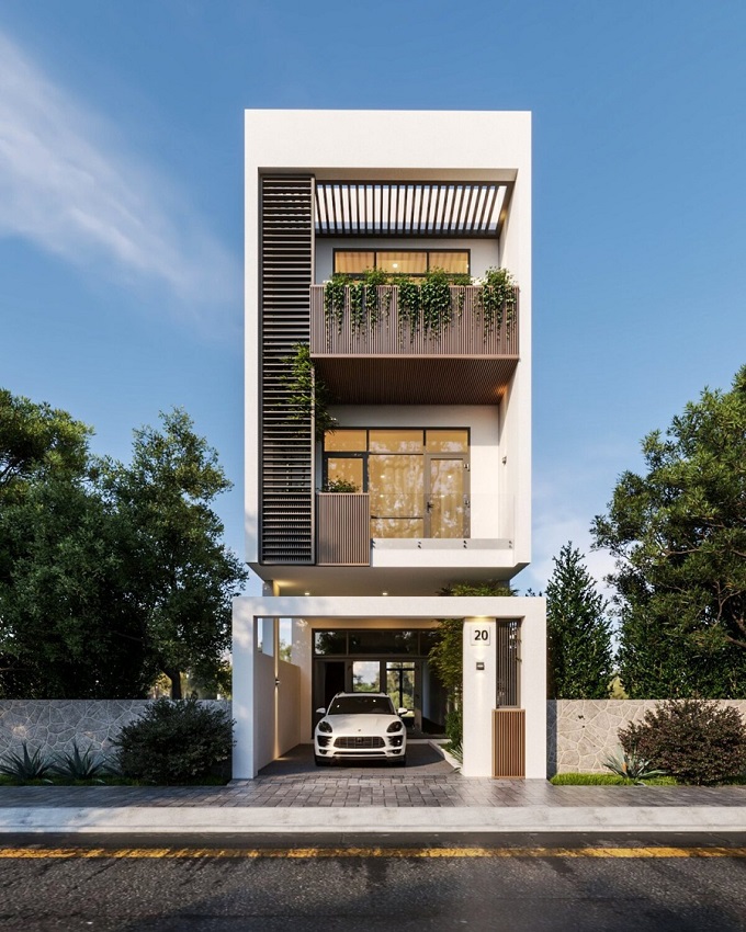Thiết kế nhà phố 3 tầng hiện đại – Anh Sơn, Hưng Yên – H&M Home
